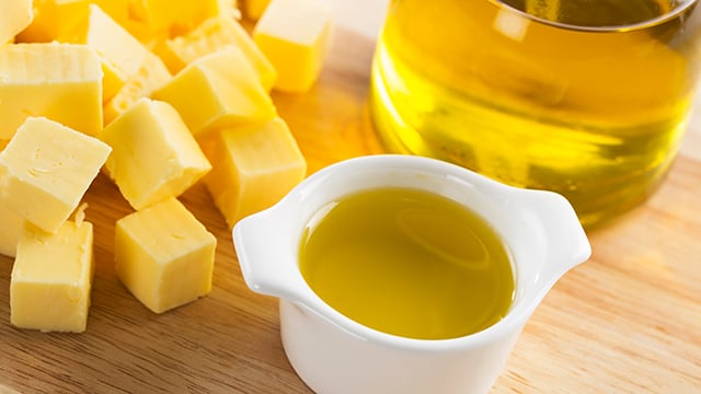 Olive oil and butter