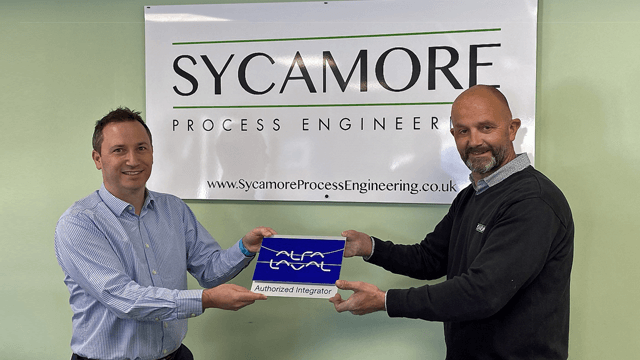 Ben Green, Food and Water Division Manager at Alfa Laval and Jerry Redman, Managing Director of Sycamore Process Engineering 640x360